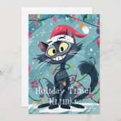 Holiday Hijinks Cat Edition Feiertagskarte (Vorne/Hinten)