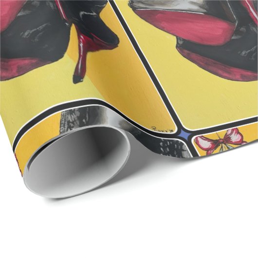 "Holiday Hijinks, der Geschmack war sauer" Gemälde Geschenkpapier (Rolleneckpunkt)