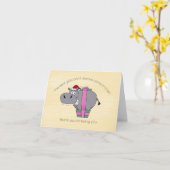Holiday Hippo vielen Dank Karte (Gelbe Blume)