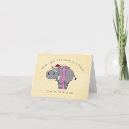 Holiday Hippo vielen Dank Karte