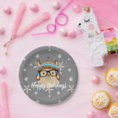 Holiday Hipster Llama Pappteller (Party)