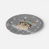 Holiday Hipster Llama Pappteller (Schrägansicht)