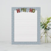Holiday Ho Ho Ho Lined Letterhead (Stehend Vorderseite)