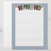 Holiday Ho Ho Ho Lined Letterhead (Vorne/Hinten)