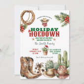 Holiday Hoedown Cowboy thematische Feier einladen Einladung (Vorderseite)