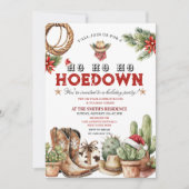 Holiday Hoedown Cowboy Weihnachtsfest Party Einlad Einladung (Vorderseite)