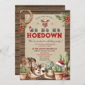 Holiday Hoedown Cowboy Western Weihnachten Einladung (Vorne/Hinten)
