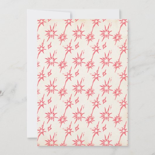 Holiday Hoedown Retro Spaß Weihnachten Weihnachten Einladung (Rückseite)