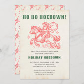Holiday Hoedown Retro Spaß Weihnachten Weihnachten Einladung (Vorne/Hinten)