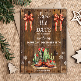 Holiday Hoedown Save the Date, Weihnachten Western Einladung