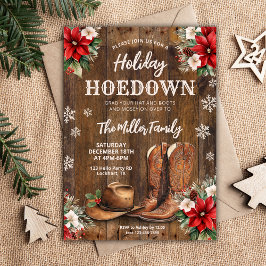Holiday Hoedown, Western Weihnachts-Party, Cowboy Einladung