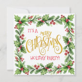 Holiday Holand Berries Weihnachtsfest Party Einladung (Vorderseite)