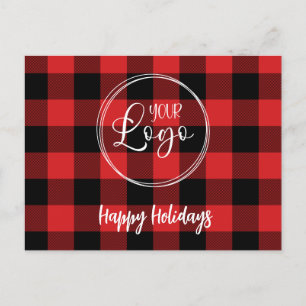 Holiday Holidays Logo Schwarz und Rot Buffalo Kari Postkarte