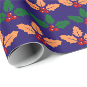Holiday Holly Berry Wrap: Festliche Weihnachten Geschenkpapier (Rolleneckpunkt)