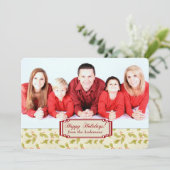 Holiday Holly Border Template Weihnachten (Stehend Vorderseite)