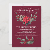 Holiday Holly Christmas Party Einladung (Vorderseite)