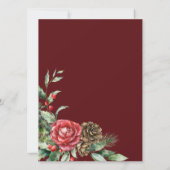 Holiday Holly Christmas Party Feiertagskarte (Rückseite)