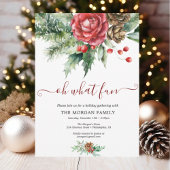 Holiday Holly Christmas Party Feiertagskarte