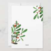 Holiday Holly Christmas Party Feiertagskarte (Rückseite)