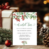 Holiday Holly Christmas Party Invitation Einladung