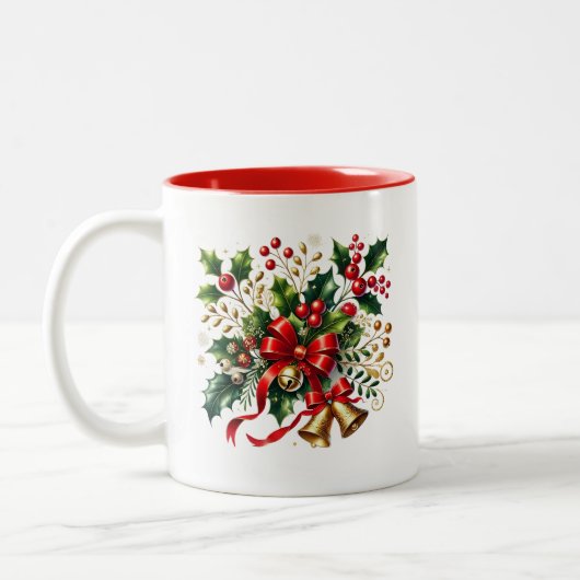 Holiday Holly Coffee Tasse (Links)
