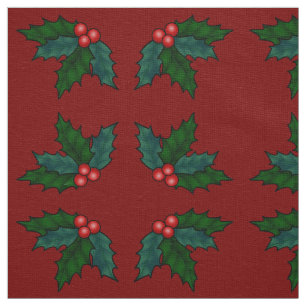 Holiday Holly Fabric Weihnachtsstoffe Custom Stoff