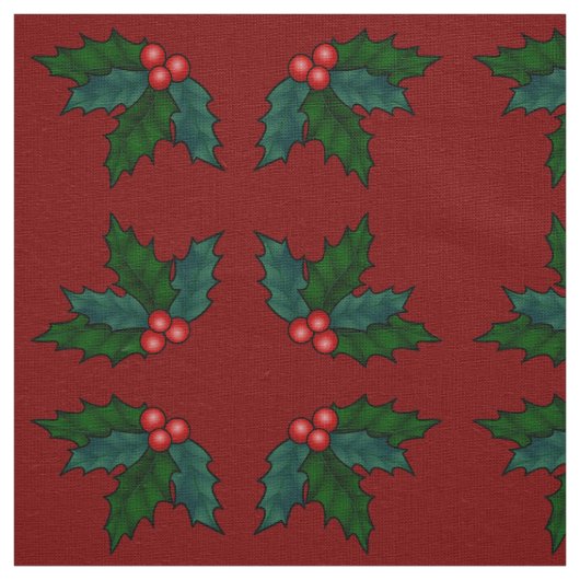Holiday Holly Fabric Weihnachtsstoffe Custom Stoff (Muster)