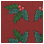 Holiday Holly Fabric Weihnachtsstoffe Custom Stoff (Nahaufnahme)