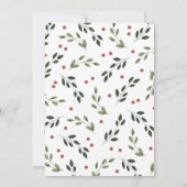 Holiday Holly Foto Card Einladung (Rückseite)