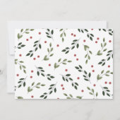 Holiday Holly Foto Card Einladung (Rückseite)