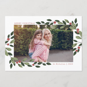 Holiday Holly Foto Card Einladung
