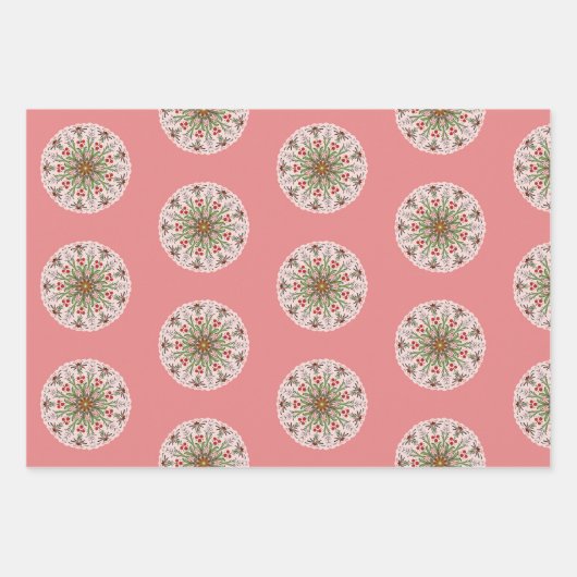 Holiday holly geschenkpapier set (Vorderseite 2)