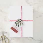 Holiday Holly Geschenktag Geschenkanhänger (Mit Garn)