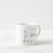 Holiday Holly Personalized Mug Espressotasse (Vorderseite Rechts)