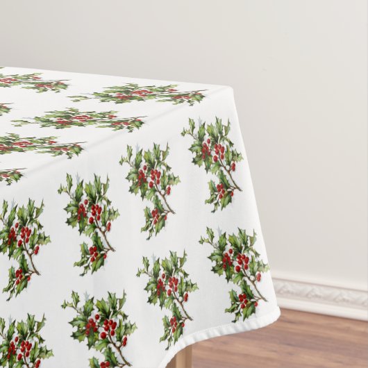 Holiday Holly Retro Style Tableclout Tischdecke (Beispiel)