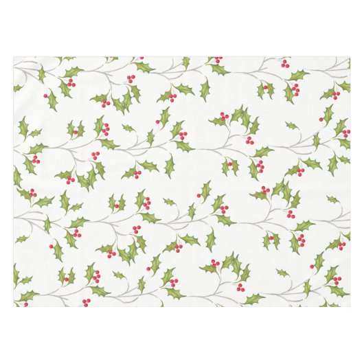 Holiday Holly Tablecloth Tischdecke (Vorderseite (Horizontal))