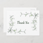 Holiday Holly Thank You Cards Postkarte (Vorne/Hinten)