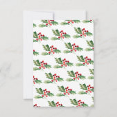 Holiday Holly Weihnachtsfeier Party Einladung (Rückseite)