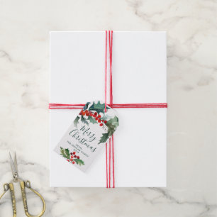 Holiday Holly Weihnachtsgeschenke Tags Geschenkanhänger
