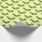 Holiday Holly Wrapping Paper Geschenkpapier (Ecke)
