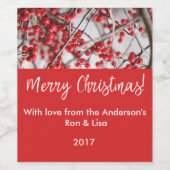 Holiday Holries Food & Beverage Label Set Weinetikett (Einzelnes Label)