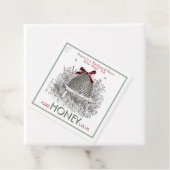 Holiday Honey Skep Tag mit Red Bow Geschenkanhänger (Beispiel)