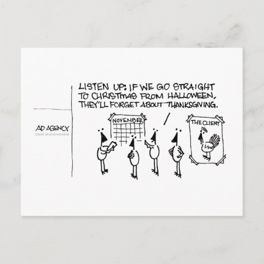 Holiday Hoopla Postcard Feiertagspostkarte (Vorderseite)