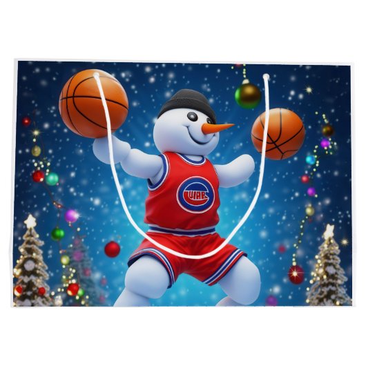 Holiday Hoops Große Geschenktüte (Rückseite)