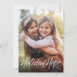 Holiday Hope einfache Foto Weihnachtskarte Feiertagskarte