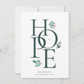 Holiday Hope Modern Botanical Berry Feiertagskarte (Vorderseite)