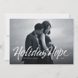 Holiday Hope moderne Drehbuch Foto Weihnachtskarte Feiertagskarte