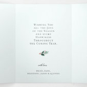 Holiday Hope Modernes botanisches Berry-Foto Dreifach Gefaltete Einladung (Innenseite Mitte)