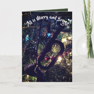 Holiday Horn Ornament Karte