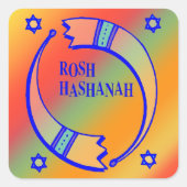 Holiday Horns - Quadratischer Aufkleber (Vorderseite)